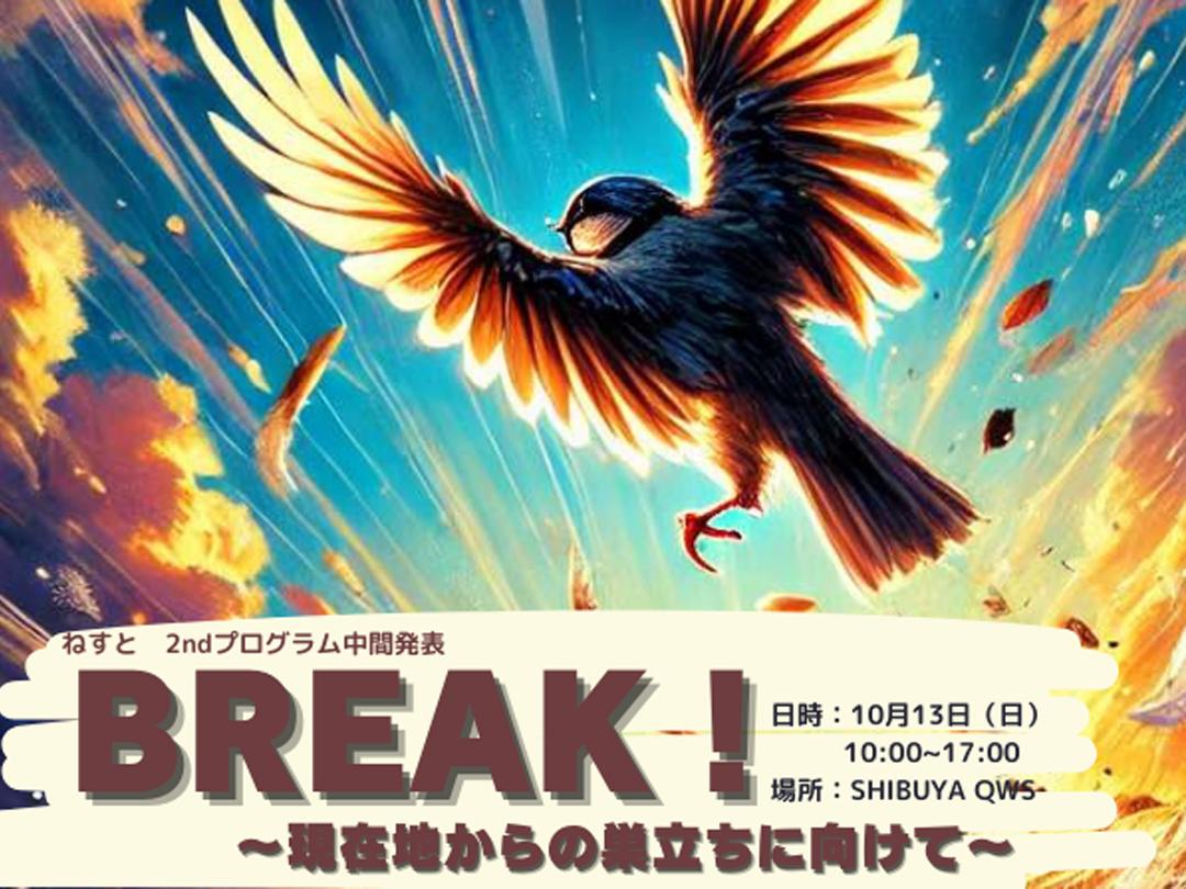 ねすと2ndプログラム中間発表『BREAK！ー現在地からの巣立ちに向けてー』