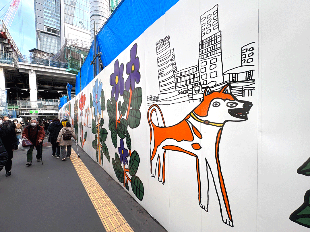 渋谷駅街区西棟工事仮囲い